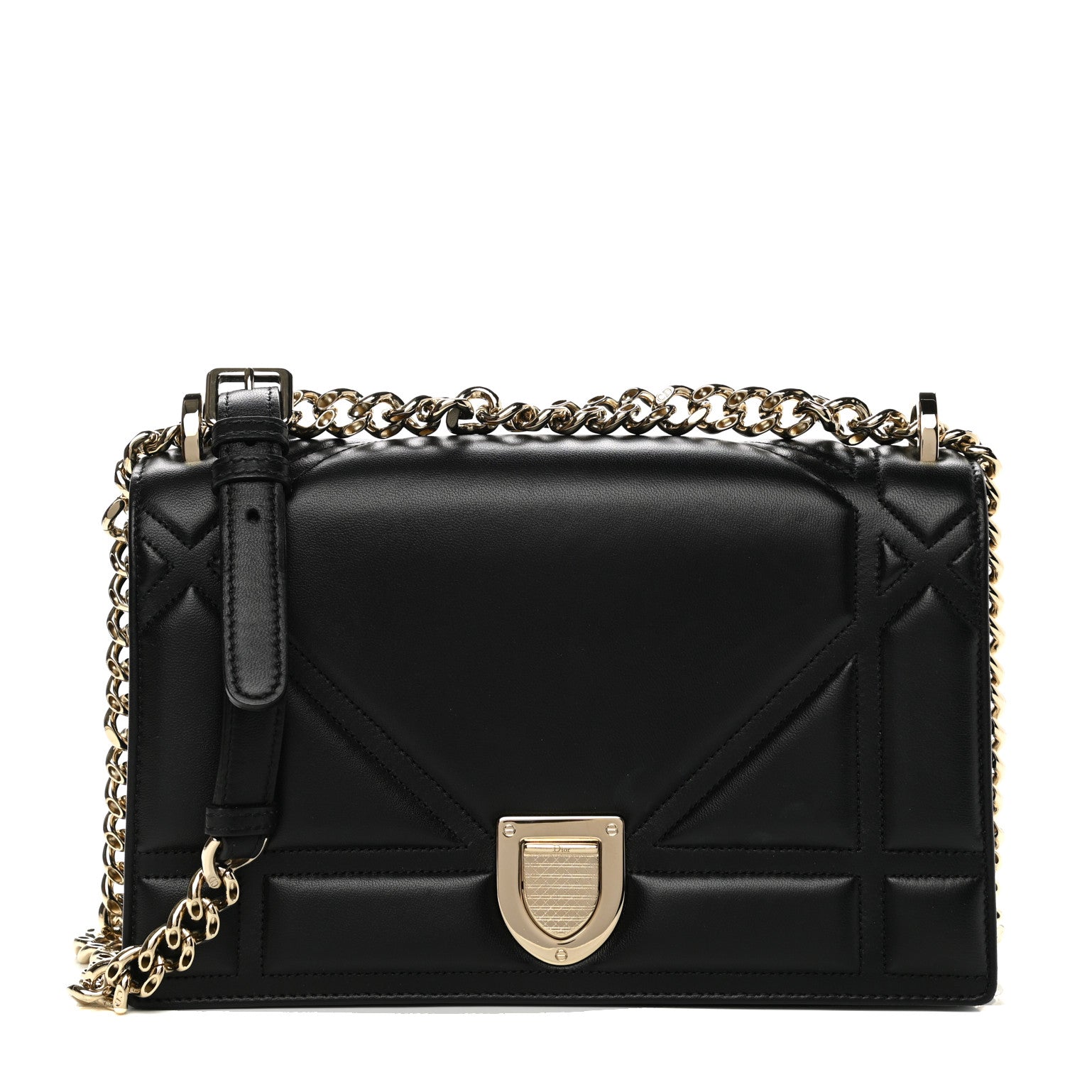 Christian Dior Lambskin Medium Diorama Flap Bag Black 1 of 12
