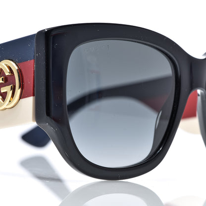 Gucci Acetate Web Oversized Frame Rectangle Sunglasses GG0276S Black 9 of 9