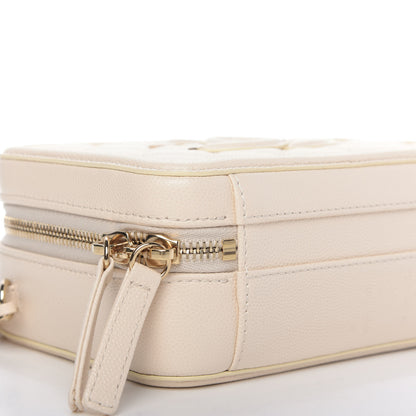 Chanel Caviar Quilted Small CC Filigree Vanity Case Light Beige 6 of 10