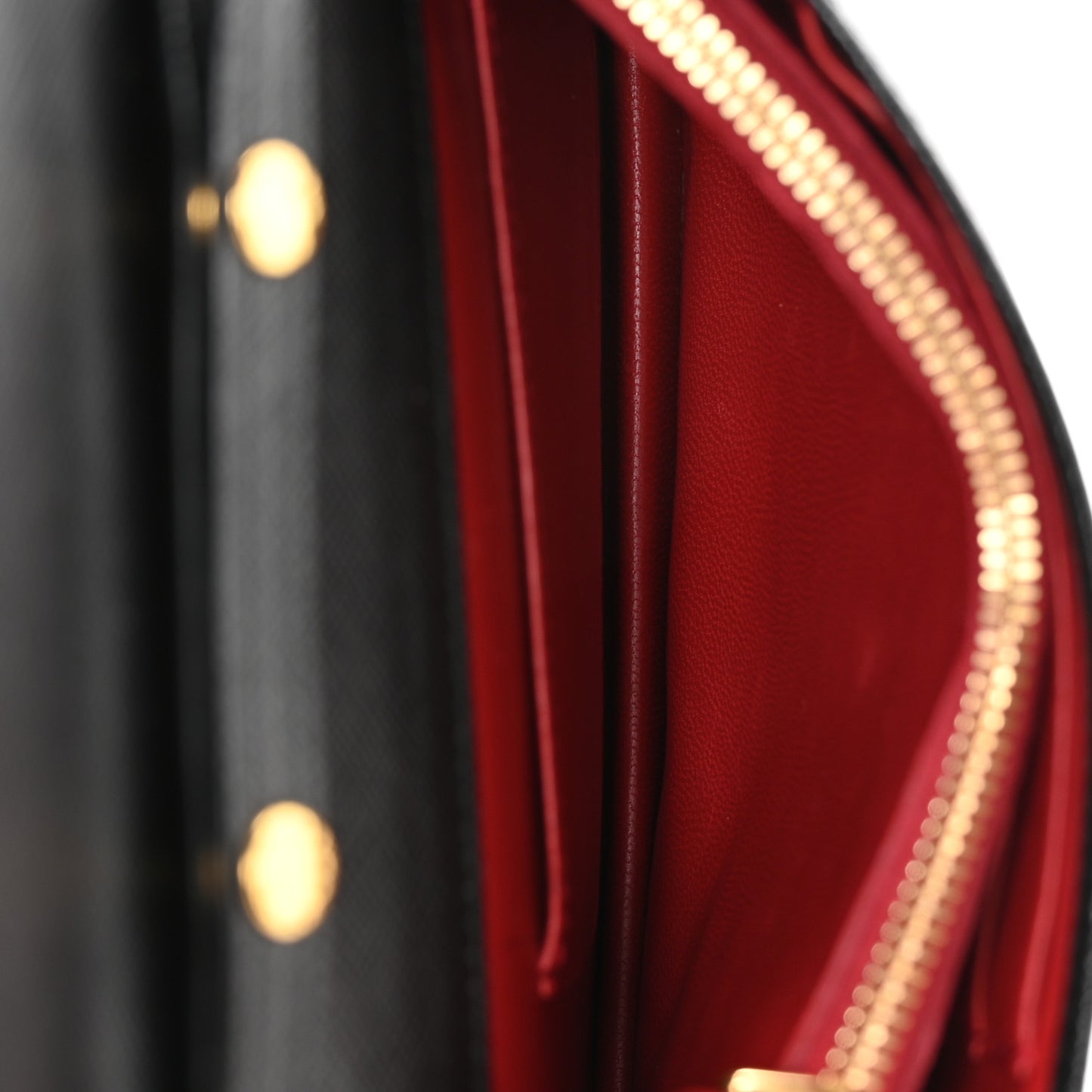 Saffiano Lux Chain Wallet Nero Black