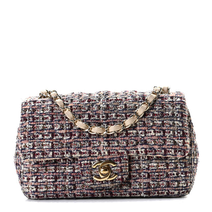 Chanel Tweed Quilted Mini Rectangular Flap Pink 1 of 7