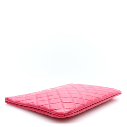 Chanel Lambskin Quilted Medium Cosmetic Case Fuchsia 4 of 8
