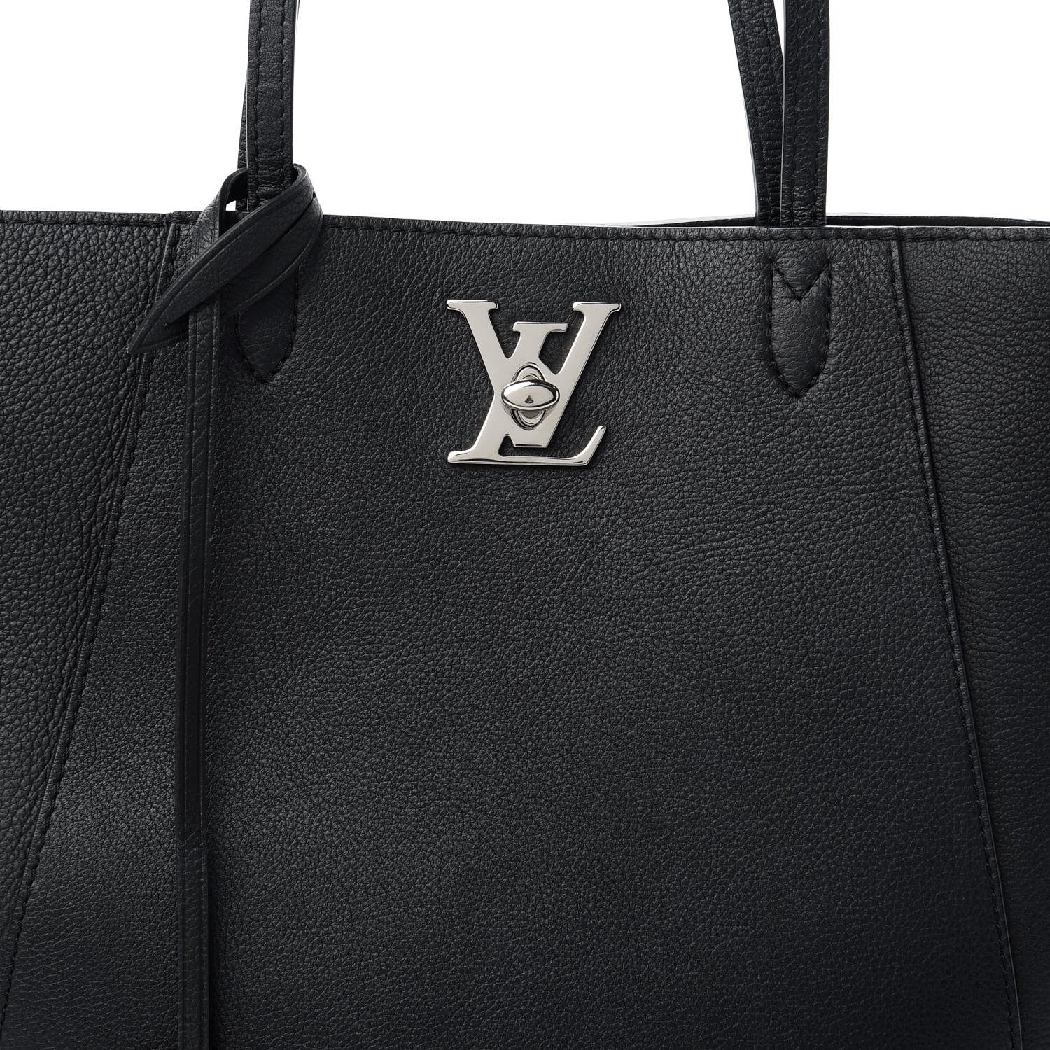 Louis Vuitton Calfskin Lockme Cabas Black 10 of 10