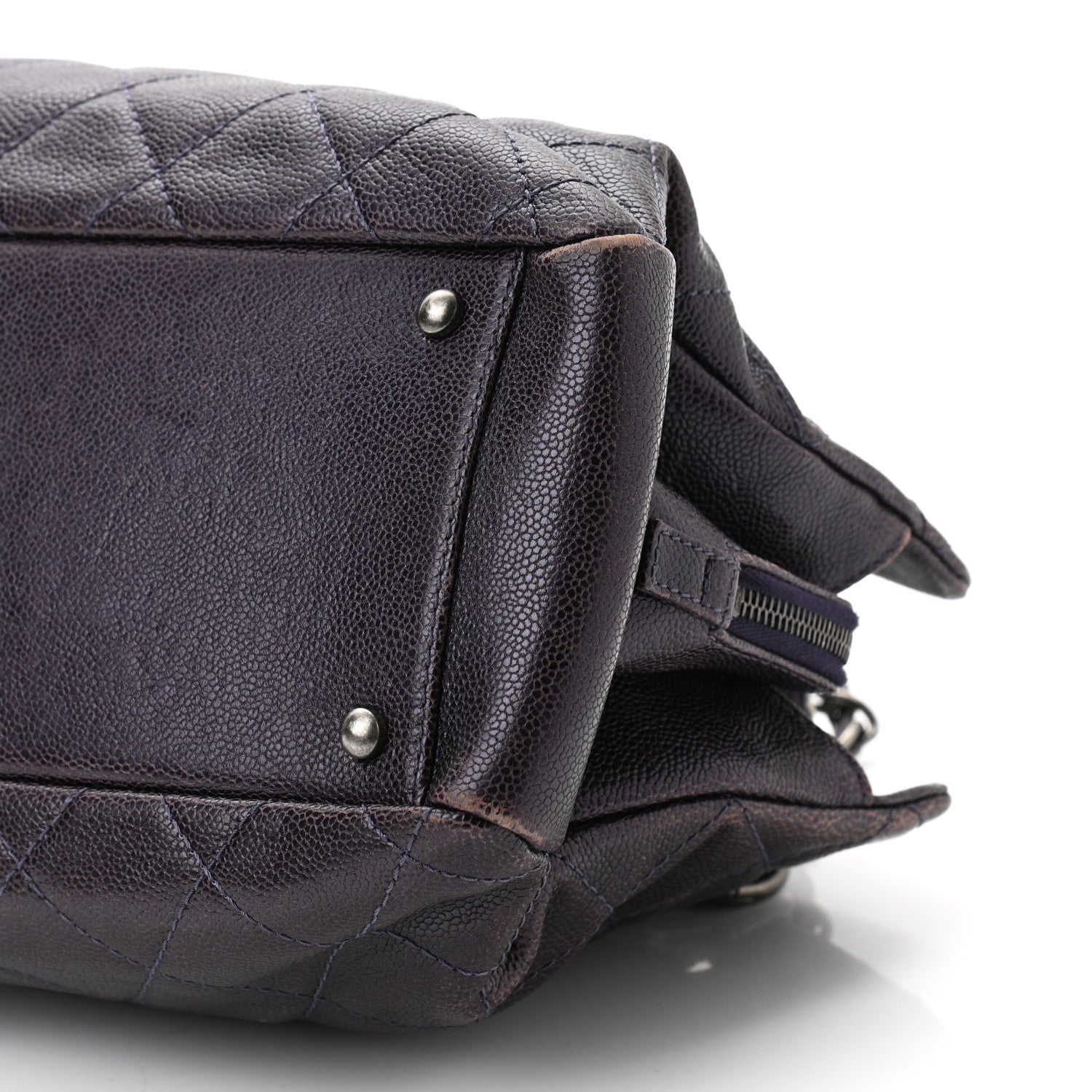 Chanel Iridescent Caviar Quilted Chic Shopping Tote Purple 11 of 11