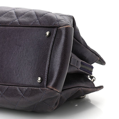 Chanel Iridescent Caviar Quilted Chic Shopping Tote Purple 11 of 11
