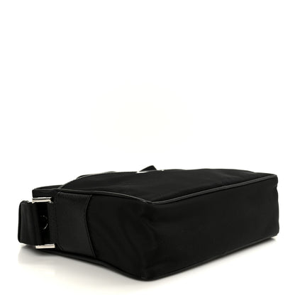 Prada Tessuto Saffiano Pocket Double Zip Shoulder Bag Black 4 of 9