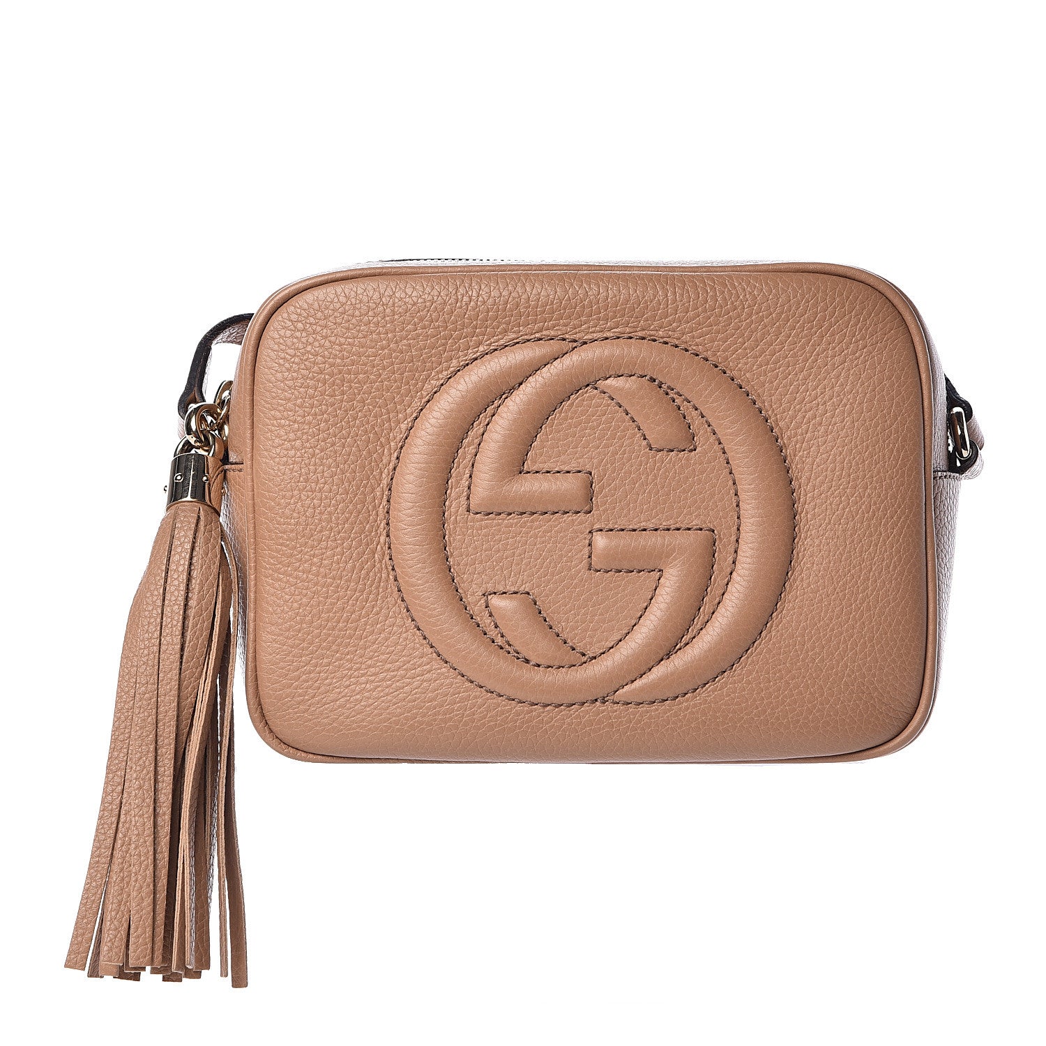 Gucci Pebbled Calfskin Small Soho Disco Bag Camelia 1 of 10