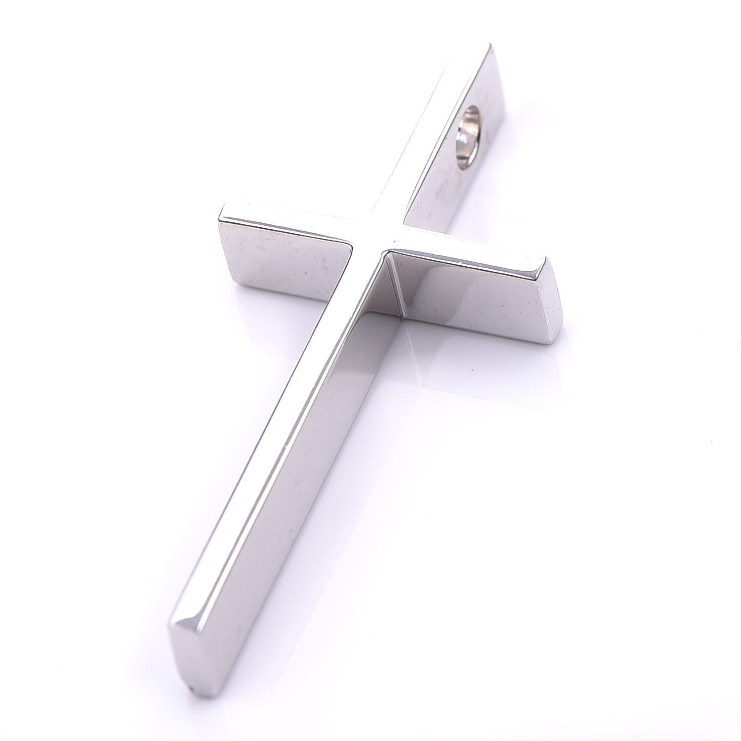 Tiffany 18K White Gold Metro Cross Pendant 5 of 6