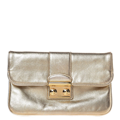 Louis Vuitton Metallic Lambskin SC Slim Clutch Gold 1 of 10