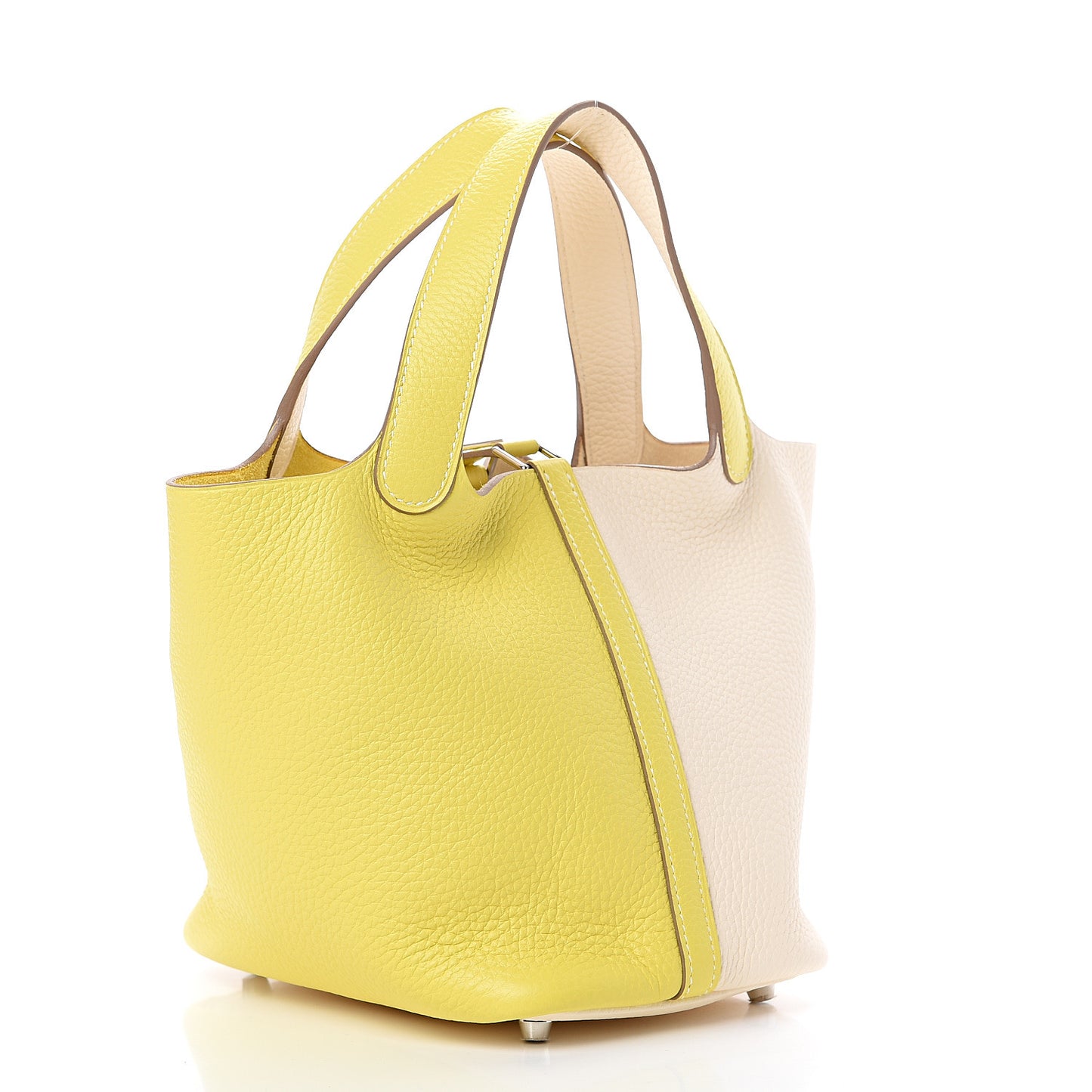 Taurillon Clemence Casaque Picotin Lock 18 PM Lime Nata