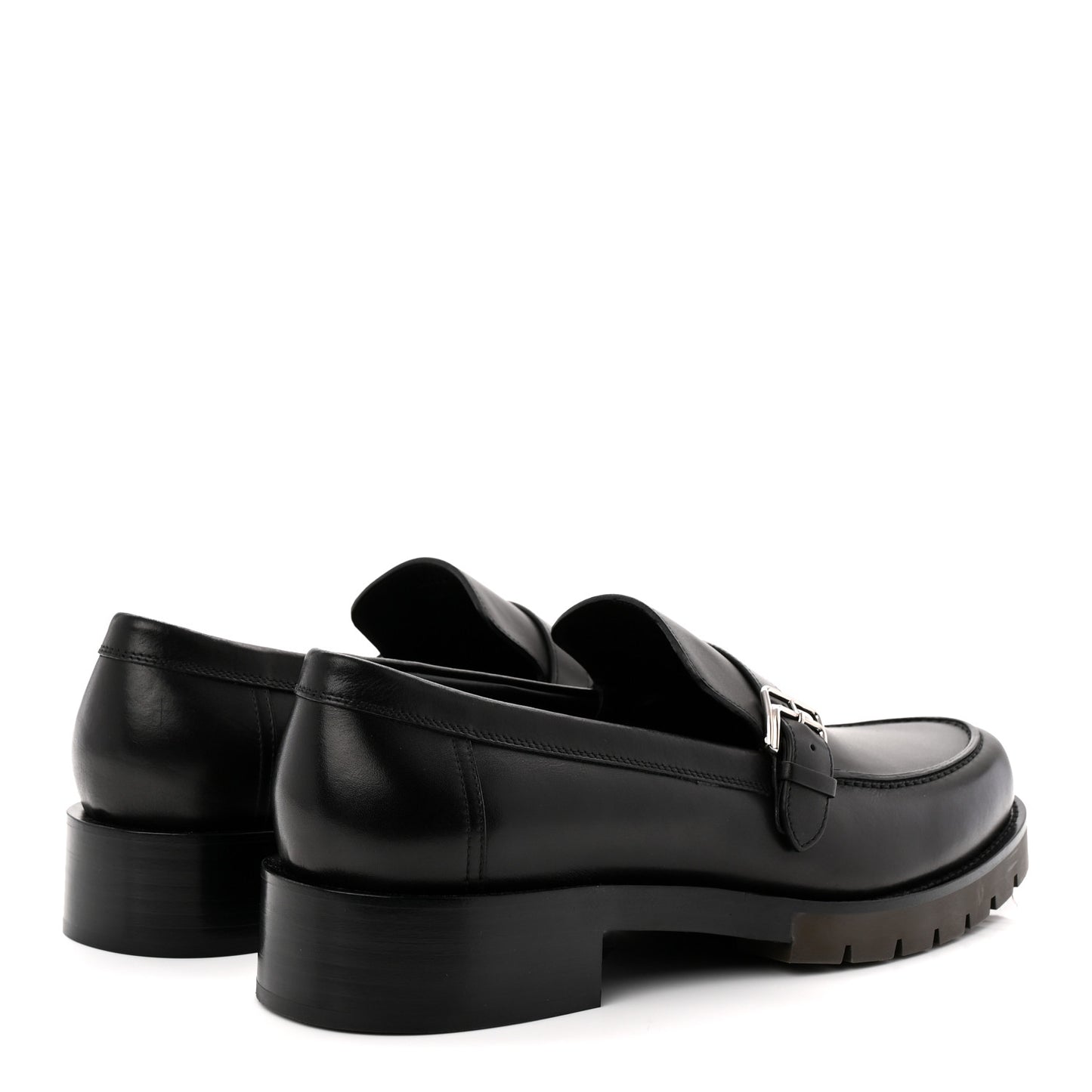 Calfskin Mens Ferdi Moccassin Loafers 45 Black