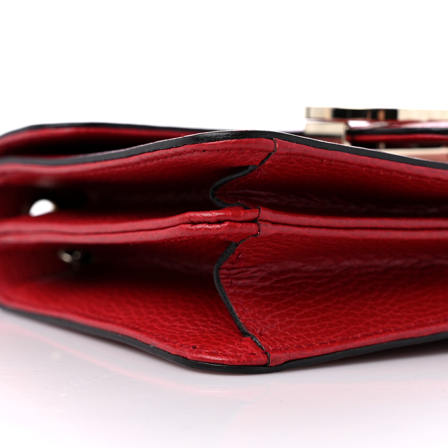 Gucci Dollar Calfskin Small Interlocking G Shoulder Bag Red 9 of 11