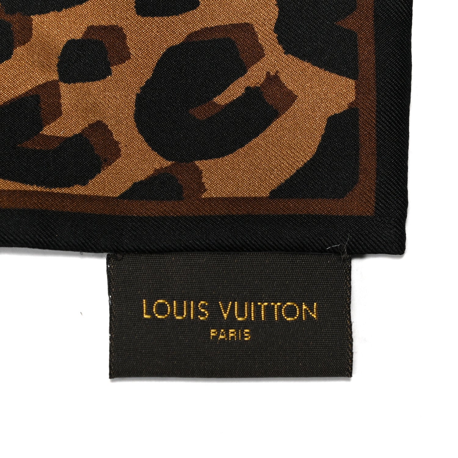 Louis Vuitton Silk Leopard Bandeau Scarf Marron 3 of 4