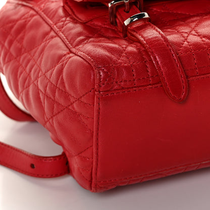 Christian Dior Lambskin Cannage Small Stardust Backpack Red 5 of 12