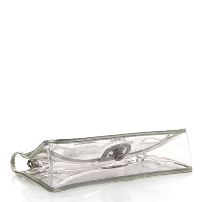 Chanel Metallic Lambskin PVC Medium Naked Flap Transparent Silver 4 of 11