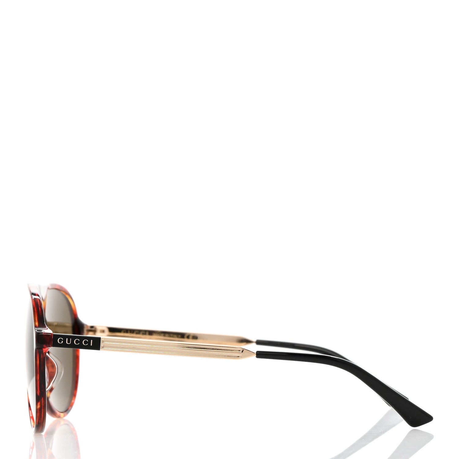 Gucci Acetate Shield Sunglasses GG0829SA Shiny Red Havana 3 of 8