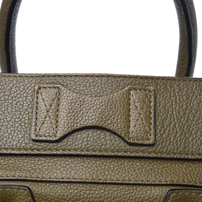 Celine Drummed Calfskin Mini Luggage Jungle 18 of 19