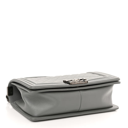 Chanel Lambskin Quilted Medium Boy Flap Grey 3 of 10