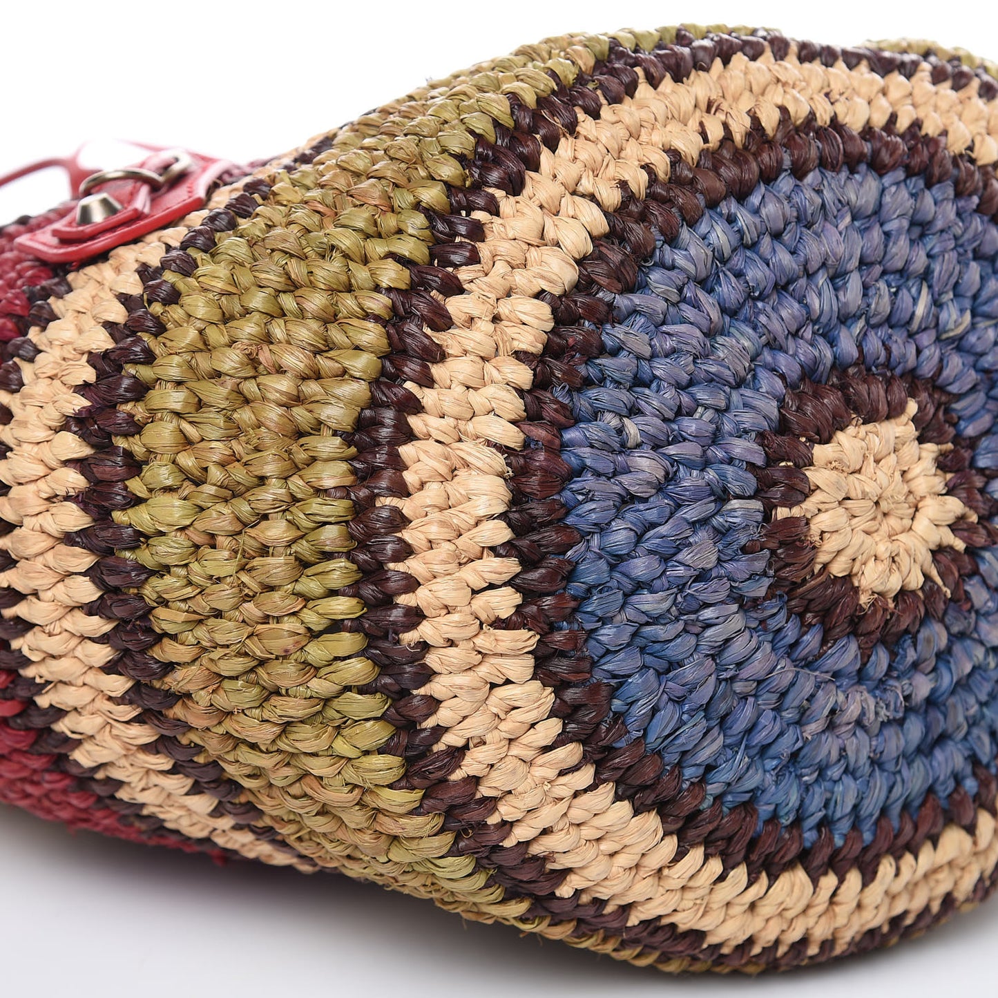 Straw Panier Basket Tote Multicolor
