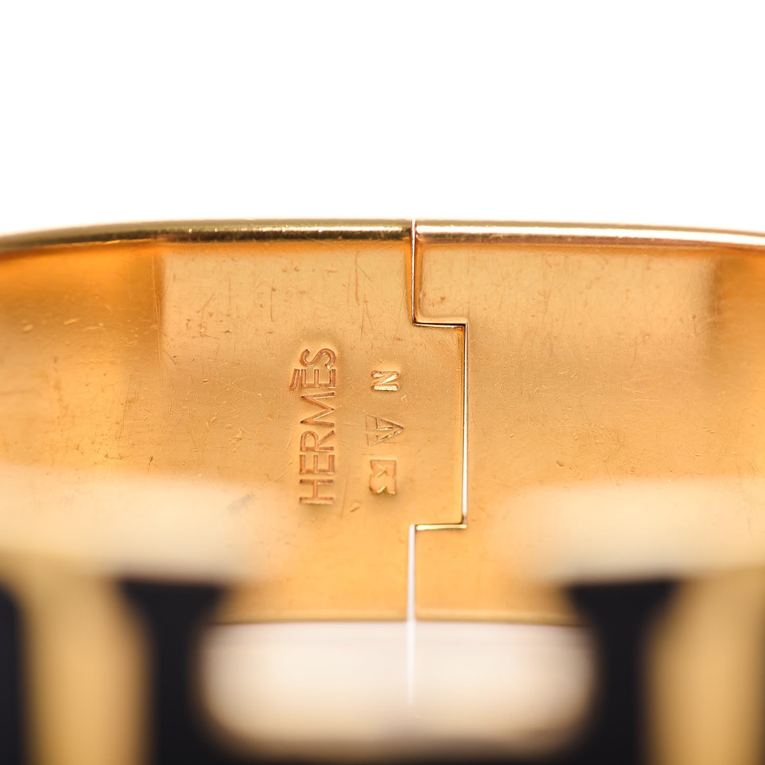 Hermes Enamel Wide Clic Clac H Bracelet GM Black 4 of 5
