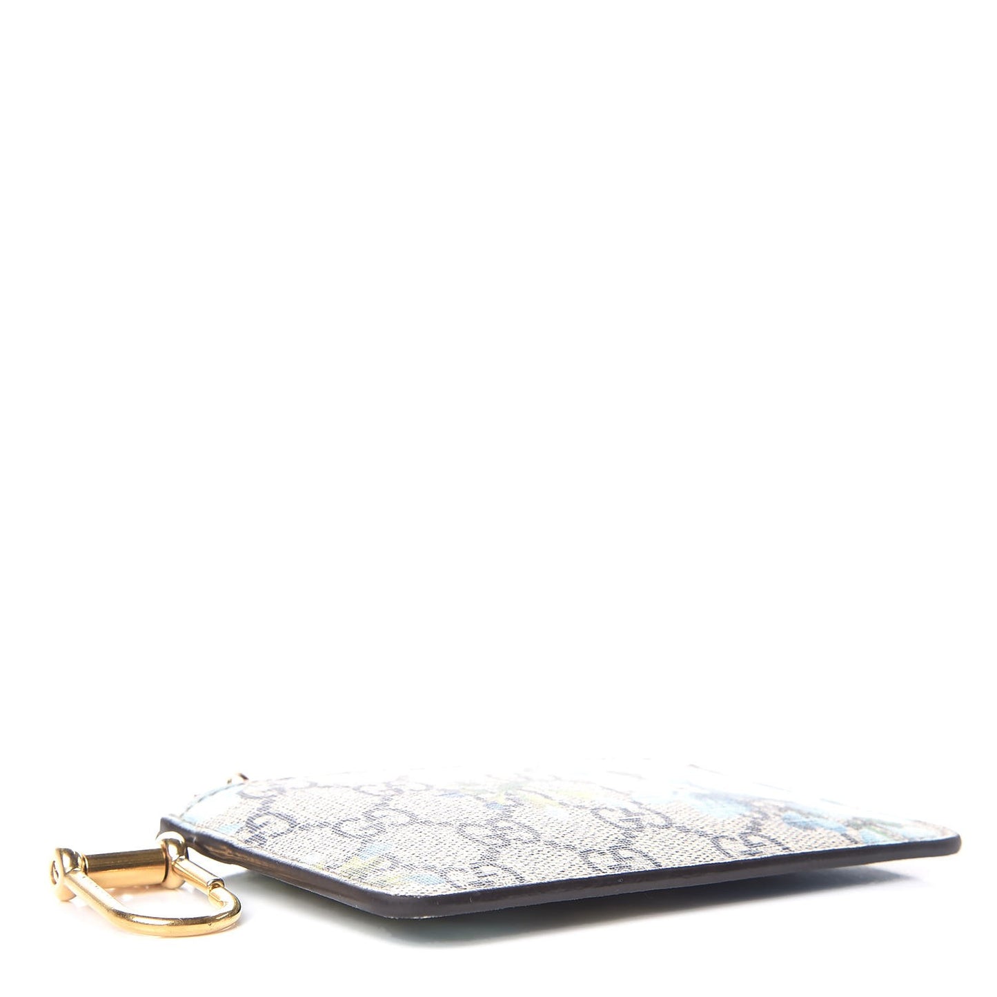 GG Supreme Monogram Blooms Key Case Beige Blue Navy Hibiscus Red