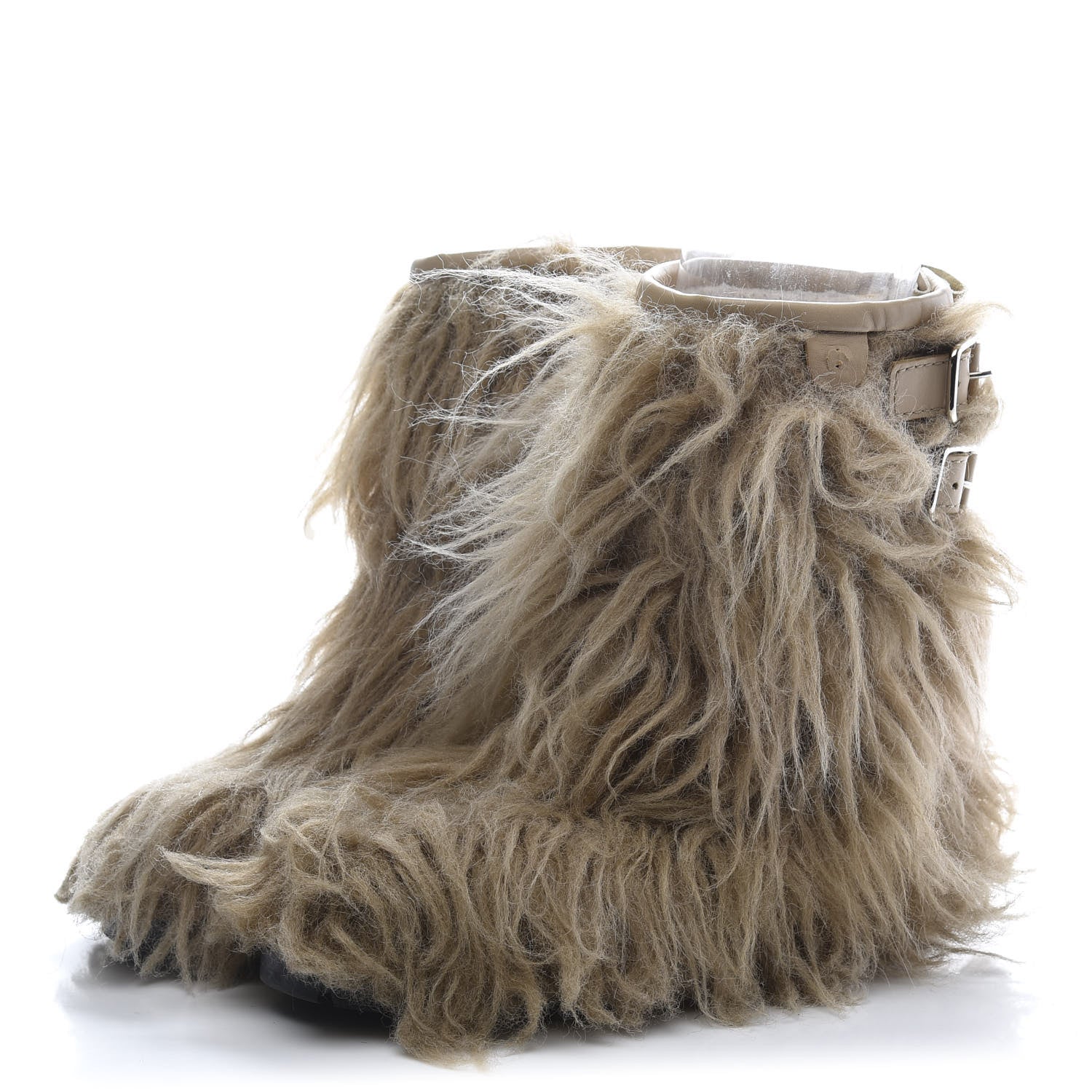 Chanel Fantasy Fur Mukluks Short Boots 38.5 Beige 3 of 8
