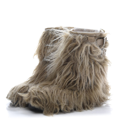 Chanel Fantasy Fur Mukluks Short Boots 38.5 Beige 3 of 8