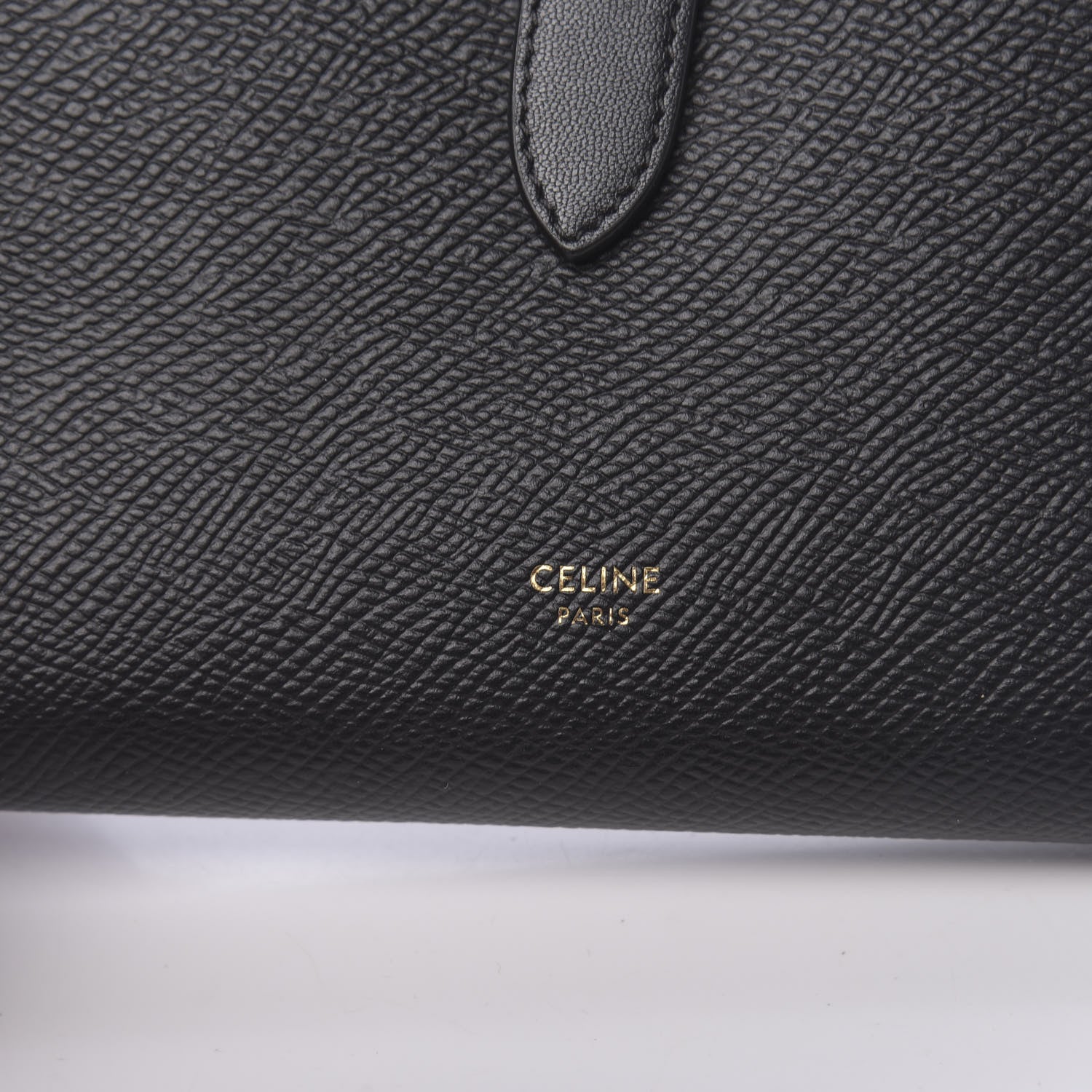 Celine Grained Calfskin Large Multifunction Strap Wallet Black 8 of 8