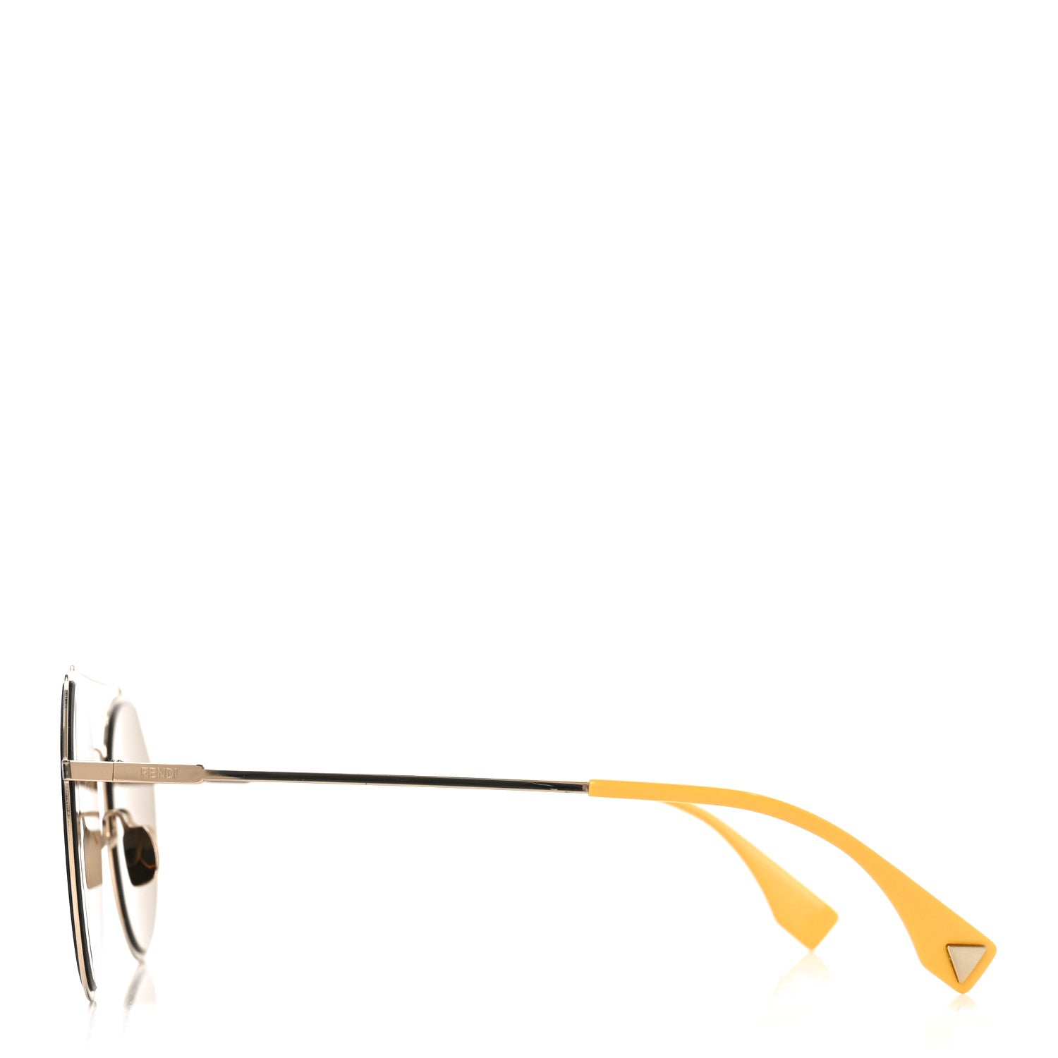 Fendi Metal Eyeline Aviator Sunglasses FF M0021/S Gold 1834930