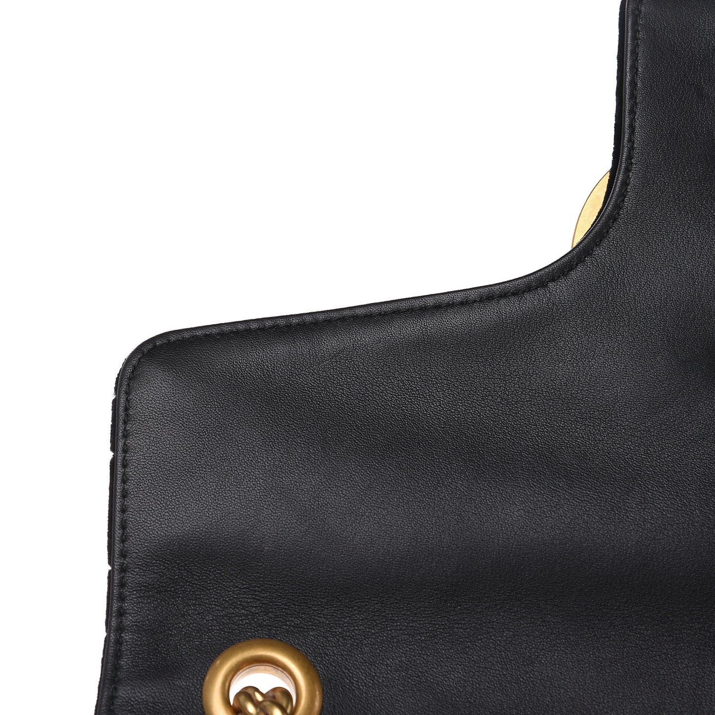 Velvet Matelasse Medium GG Marmont Shoulder Bag Black