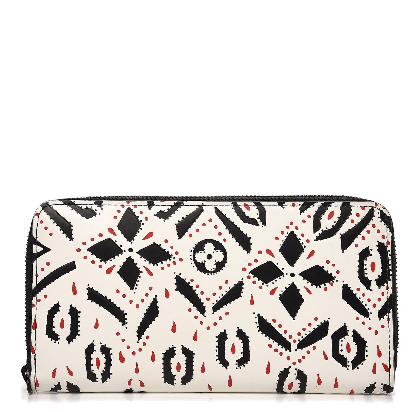 Calfskin Zippy Wallet Graphic Print