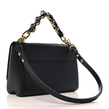 Louis Vuitton Epi Twist Braided Strap Shoulder Bag MM Black 3 of 9