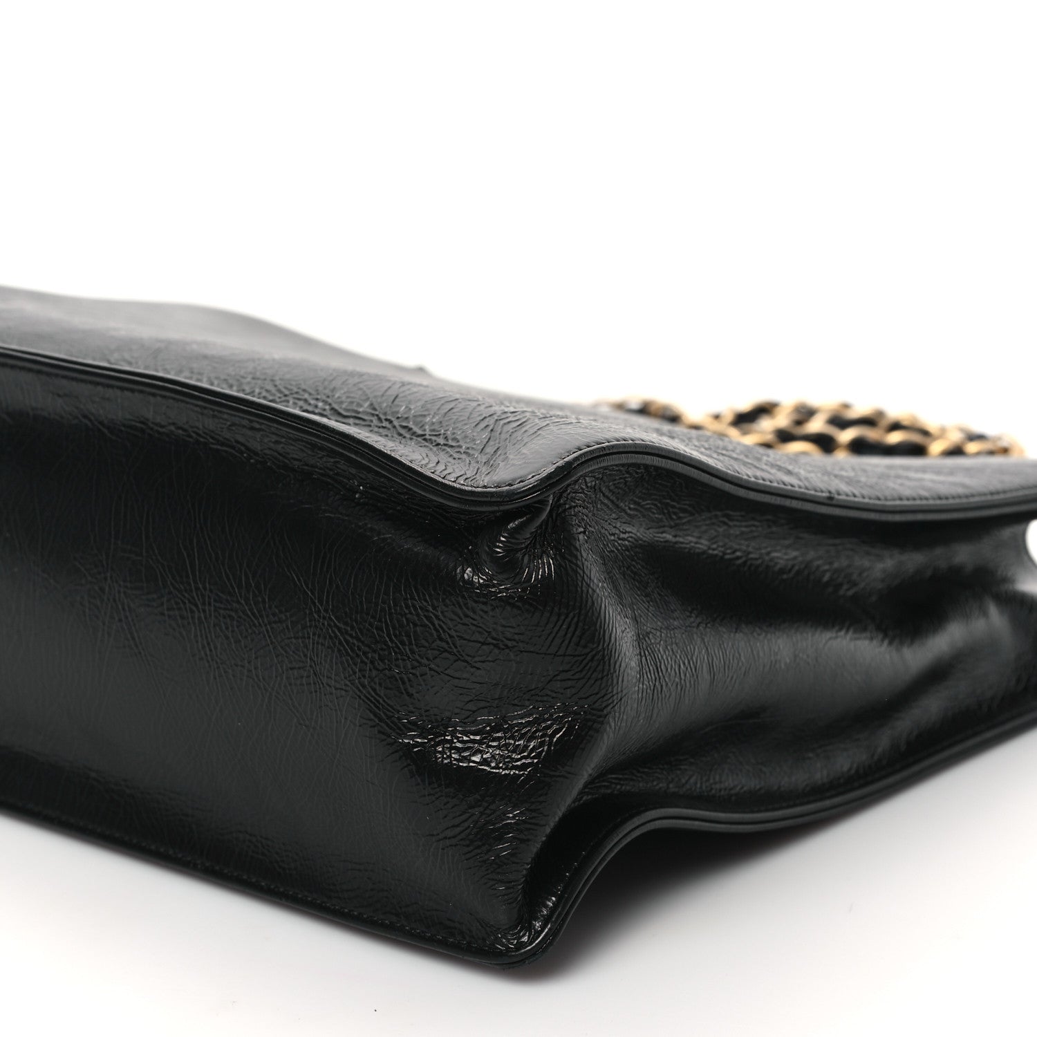 Chanel Shiny Aged Calfskin Shopping Bag Black 10 of 12