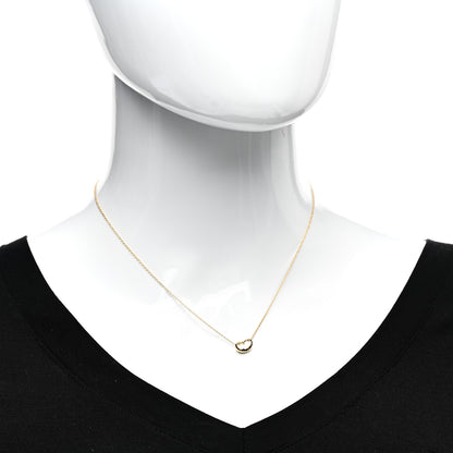 Tiffany 18K Yellow Gold 9mm Elsa Peretti Bean Pendant Necklace 2 of 4