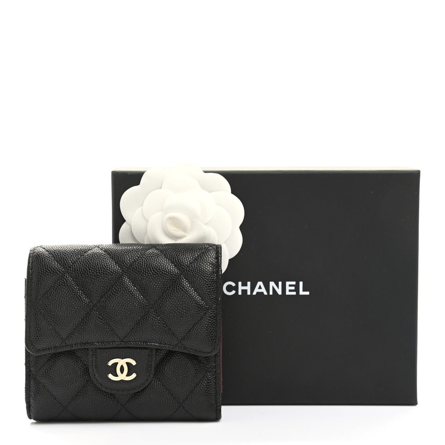 Chanel Caviar Quilted Small Flap Wallet Black 8 of 8
