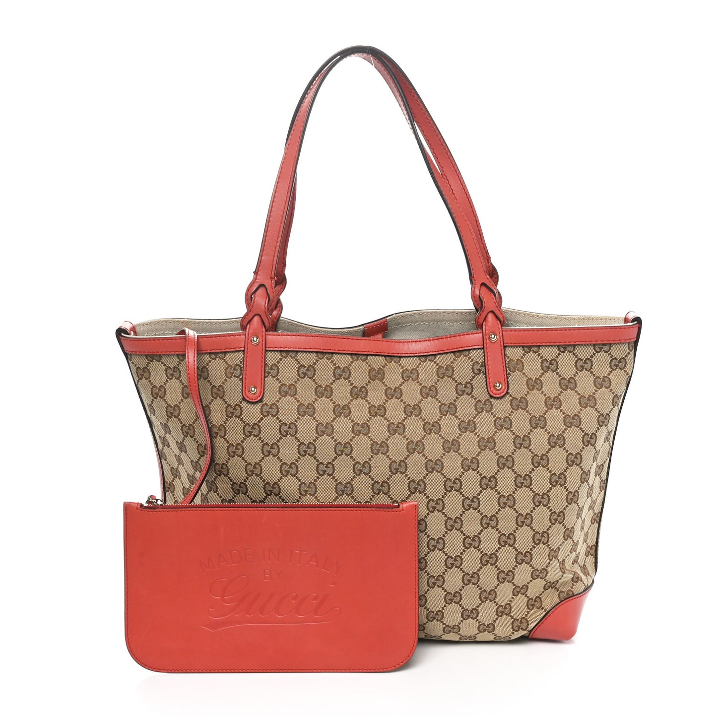 Metallic Monogram Medium Craft Tote Coral