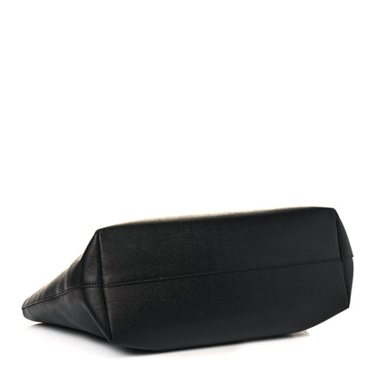 Fendi Vitello Elite Flowerland Medium Roll Tote Black 4 of 16