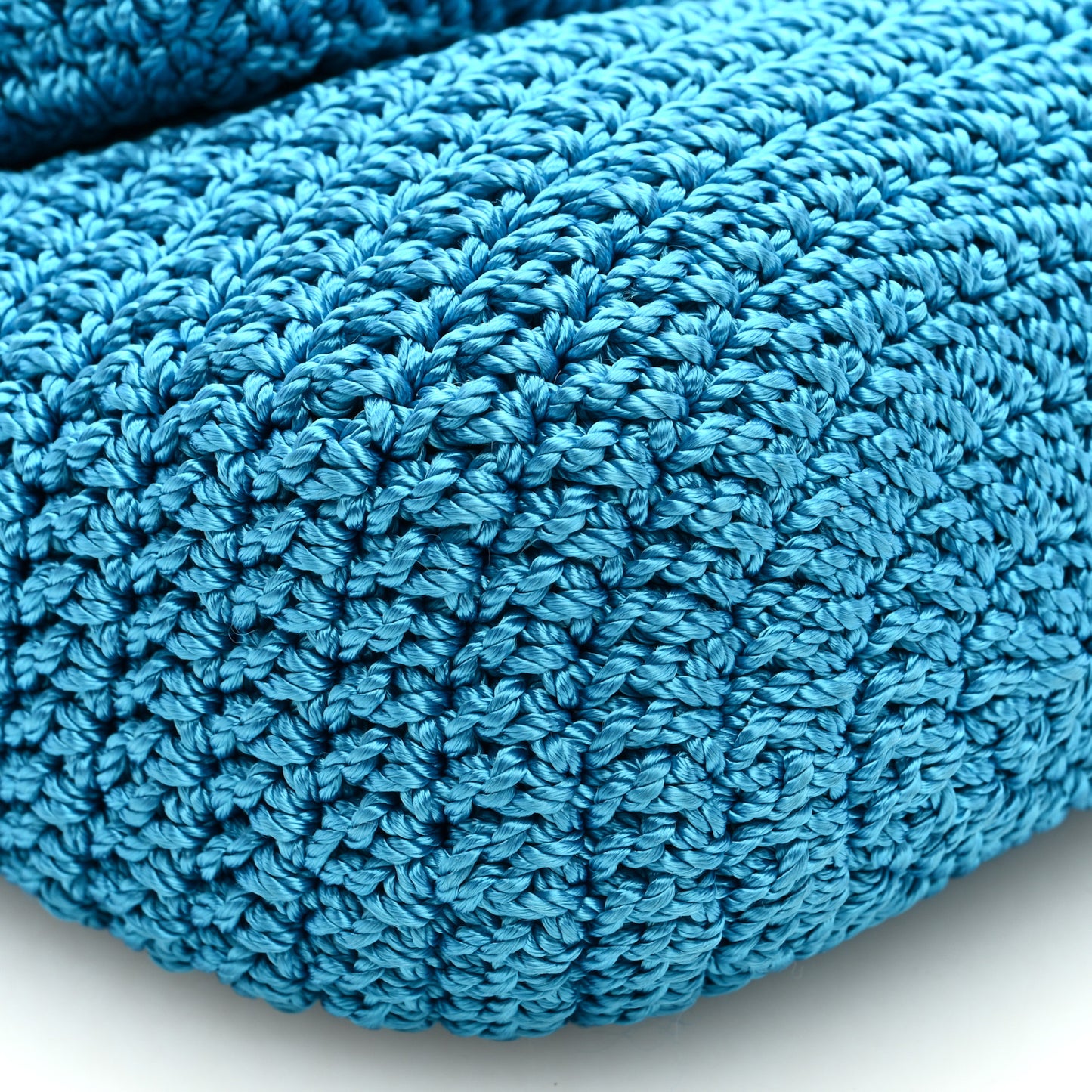 Fabric Crochet Vitello Grace Plexiglass Baguette Cyber Blue Ghianda