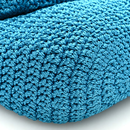 Fendi Fabric Crochet Vitello Grace Plexiglass Baguette Cyber Blue Ghianda 8 of 10