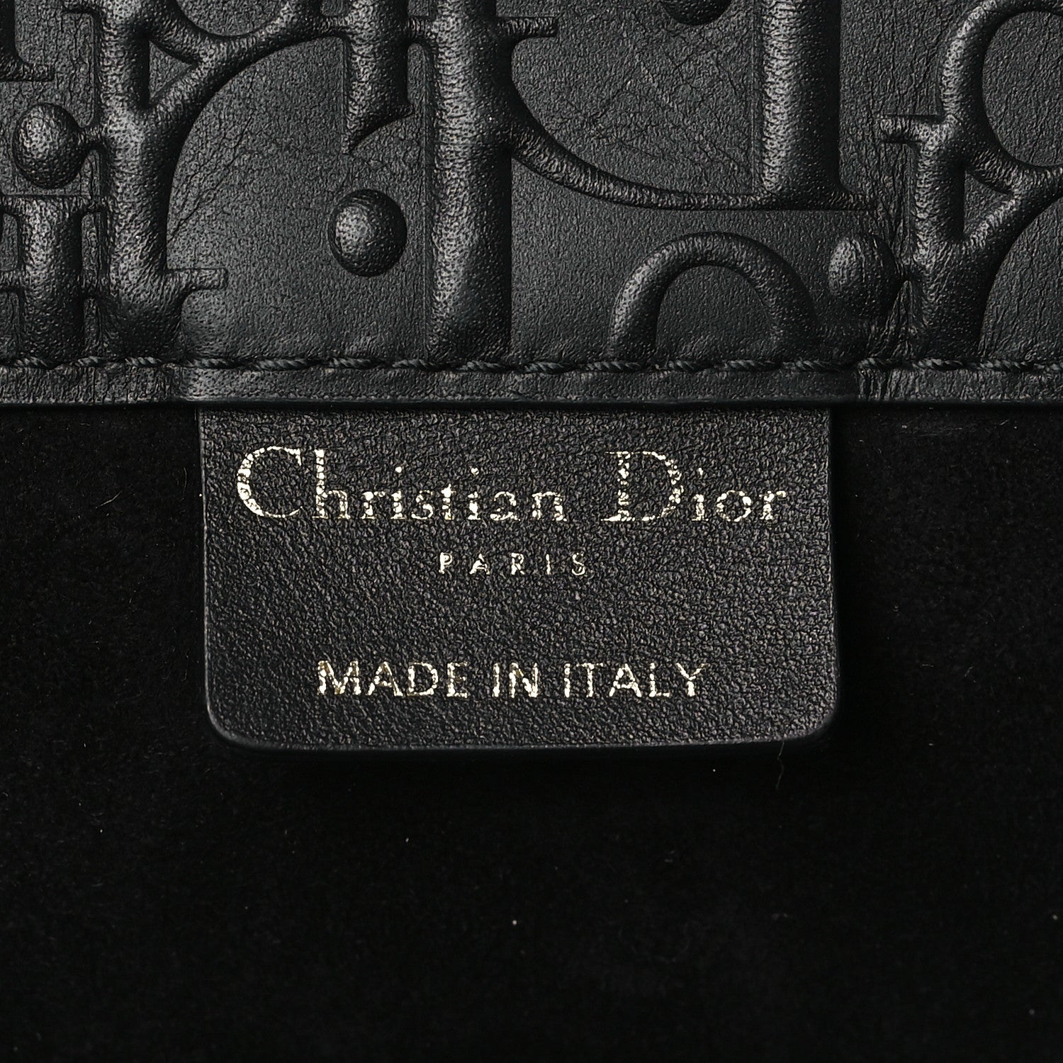 Christian Dior Oblique Calfskin Embossed Large Book Tote Black 5 of 8