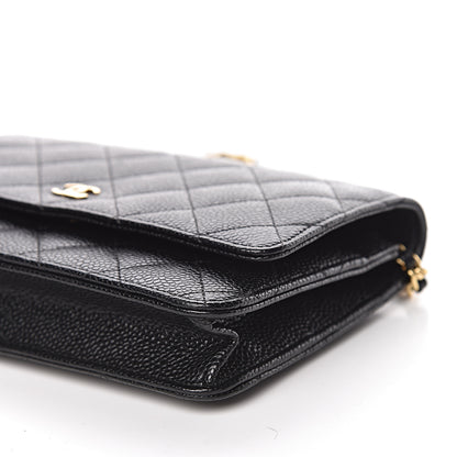 Chanel Caviar Quilted Wallet On Chain WOC Black 10 of 12