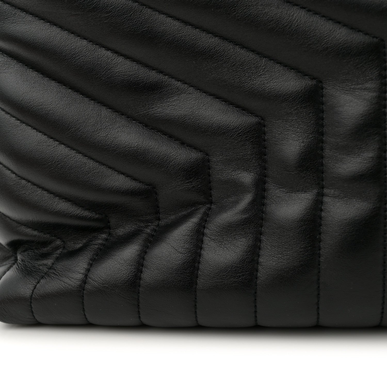 Saint Laurent Calfskin Y Quilted Monogram Large Loulou Chain Satchel Black 11 of 11