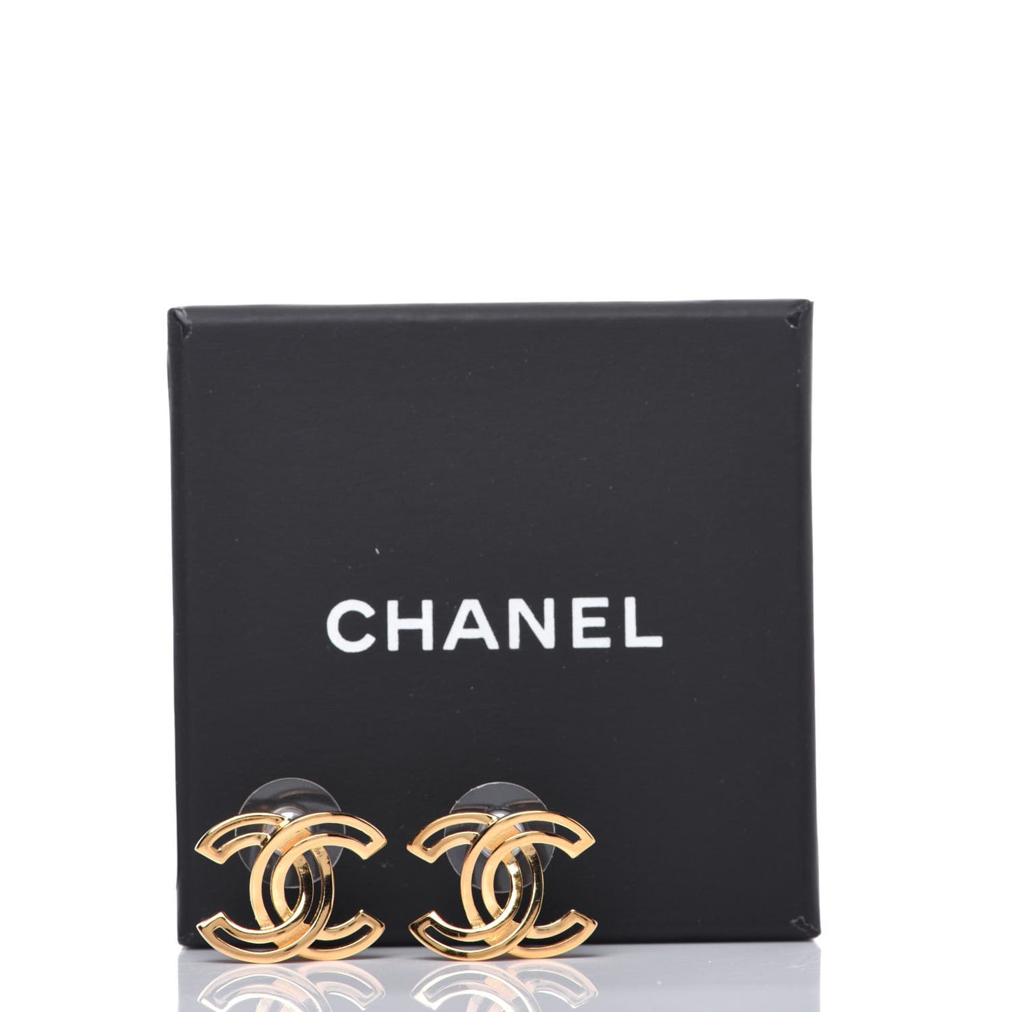 Metal Obazine CC Earrings Gold
