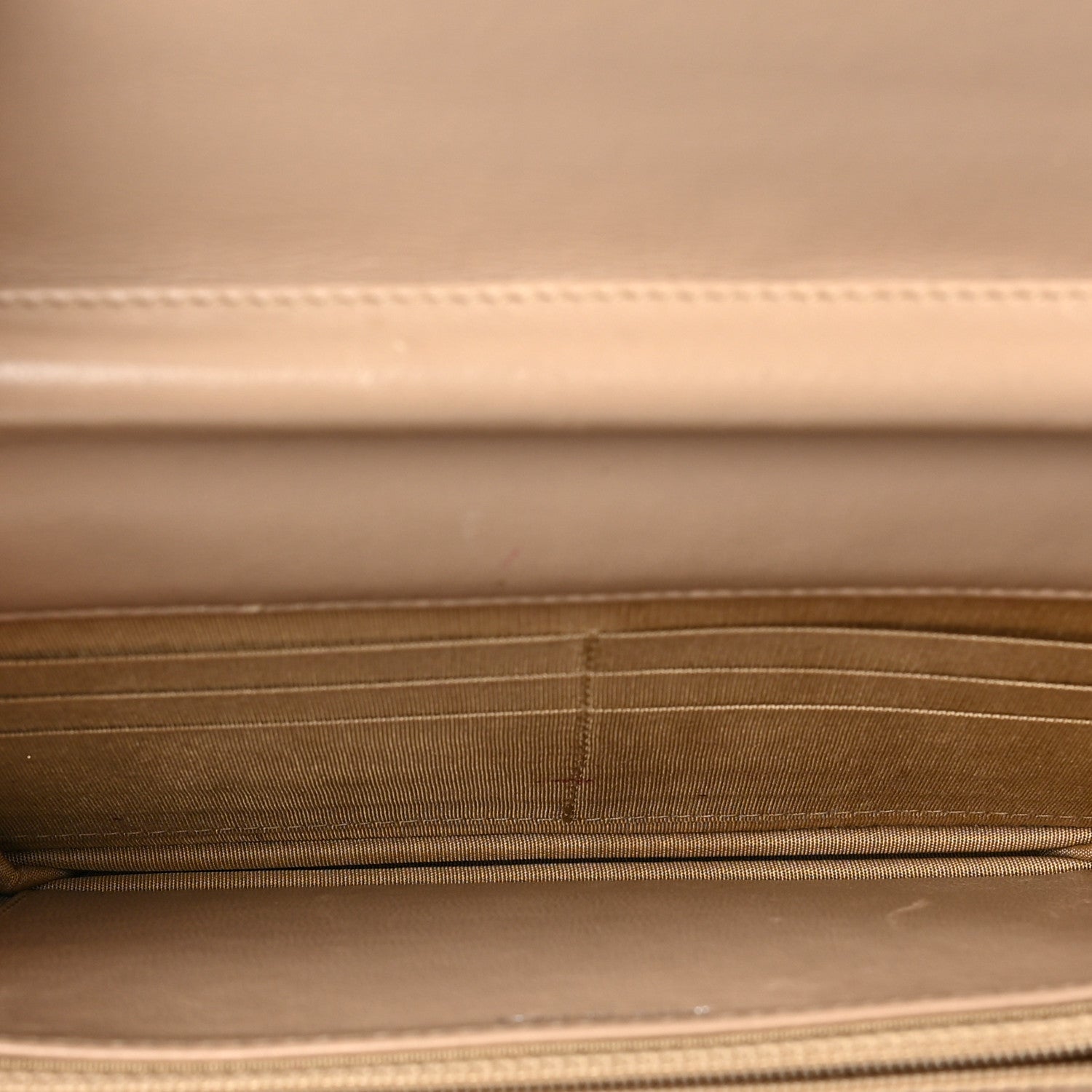 Chanel Calfskin Diamond Stitch Wallet On Chain WOC Beige 4 of 8
