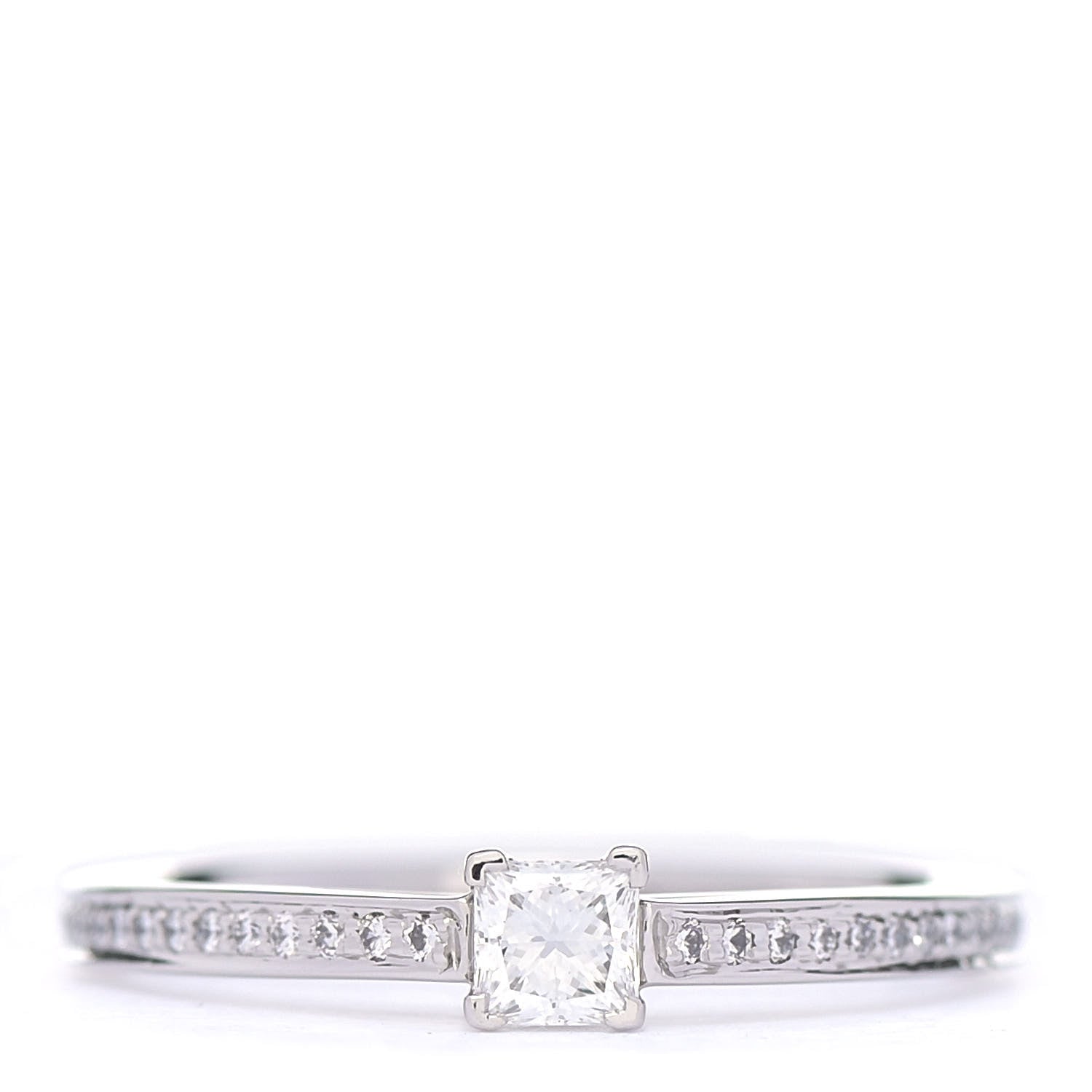Tiffany Platinum Diamond .22ct Novo Princess Cut Engagement Ring 50 5.5 1 of 6