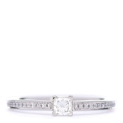 Tiffany Platinum Diamond .22ct Novo Princess Cut Engagement Ring 50 5.5 1 of 6