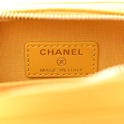 Chanel Caviar Quilted Phone Holder Wallet On Chain WOC Yellow 6 of 12