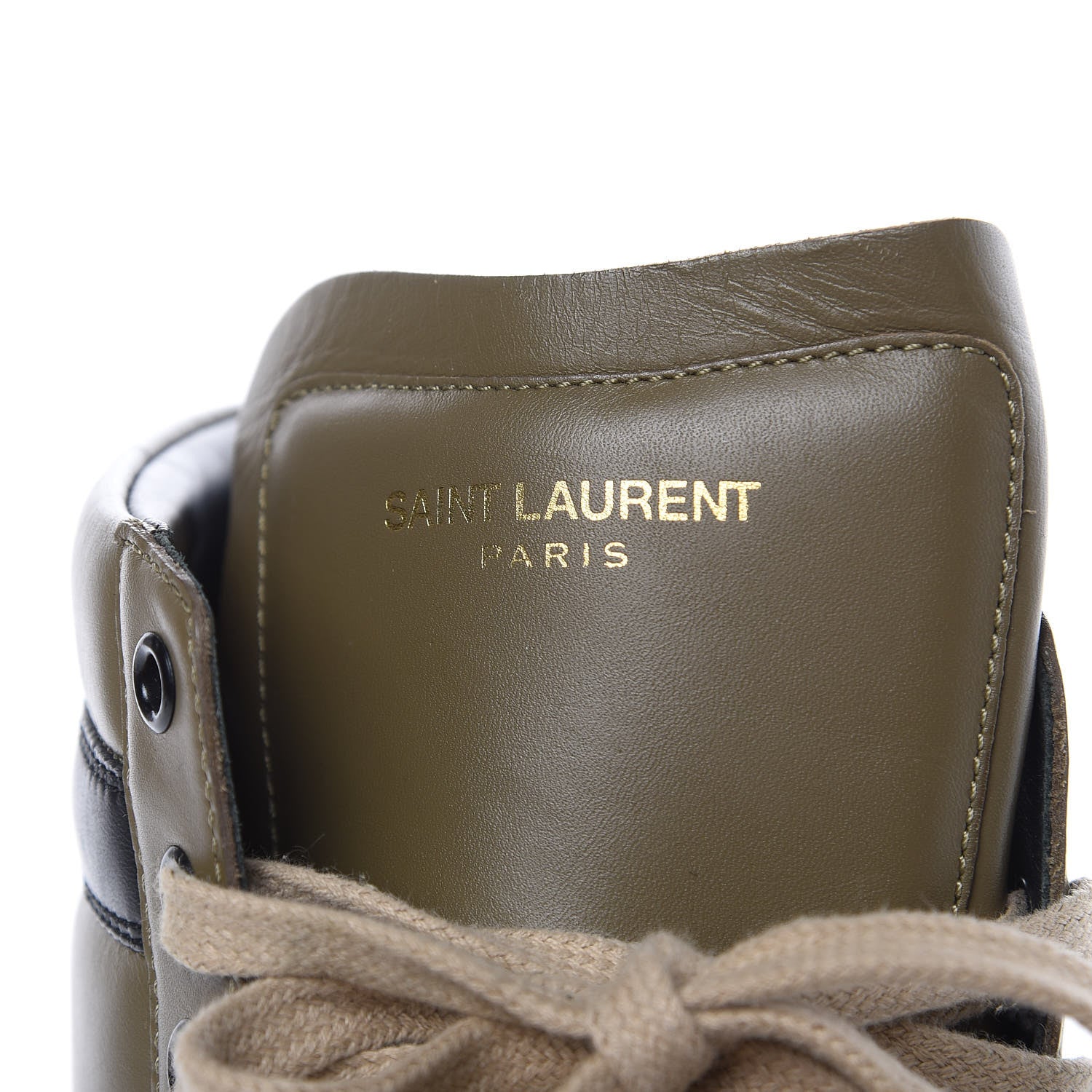 Saint Laurent Calfskin Court Classic SL/10H High Top Sneakers 44 Olive Black 7 of 13