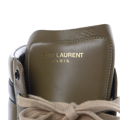 Saint Laurent Calfskin Court Classic SL/10H High Top Sneakers 44 Olive Black 7 of 13