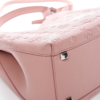 MCM Calfskin Ottomar Monogram Medium Sarah Hobo Pink Blush 10 of 11